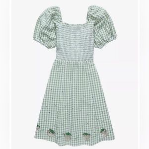 NWT Grogu plus size gingham smock dress Star Wars puff sleeve